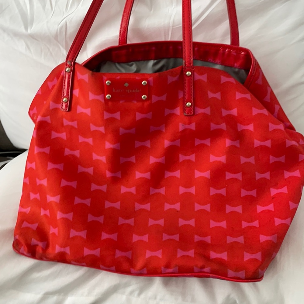 Red and Pink Kate Spade Baby Bag